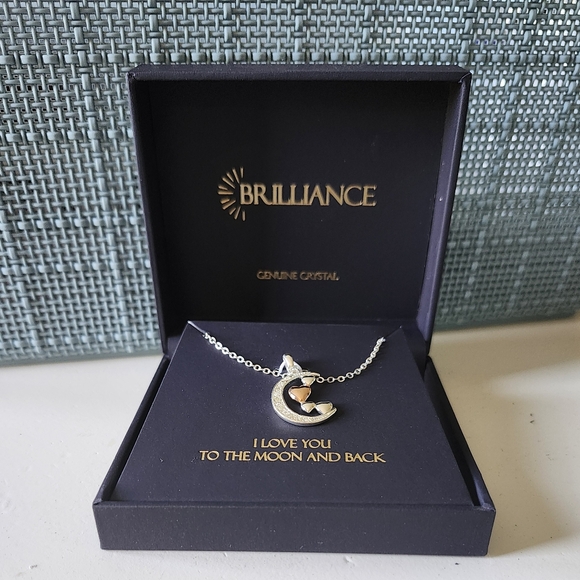 Brilliance by Kohl's Jewelry - Brilliance Fine Silver Moon and Hearts Necklace